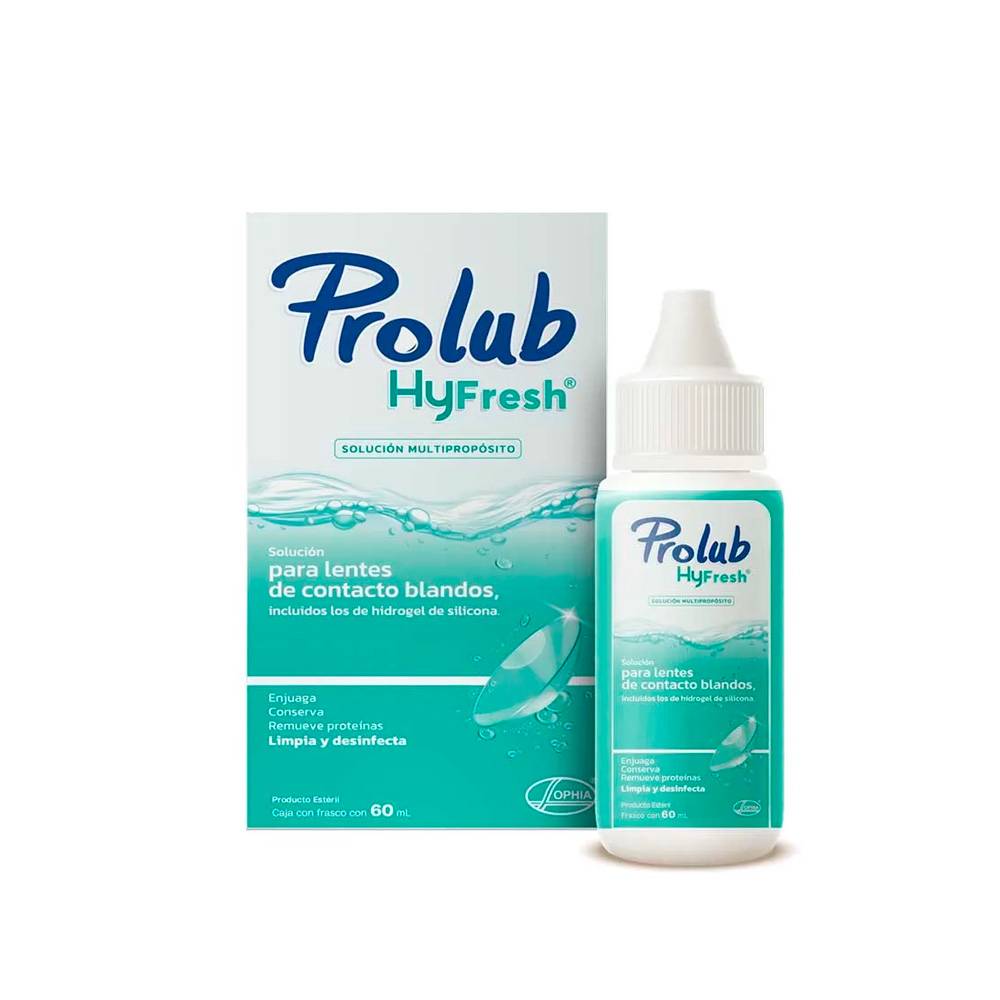 Solución Liquida Prolub Hyfresh Lentes De Contacto 60 Ml