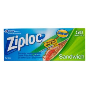 Bolsas Ziploc Hermetica Para Sandwiches 50 Unidades