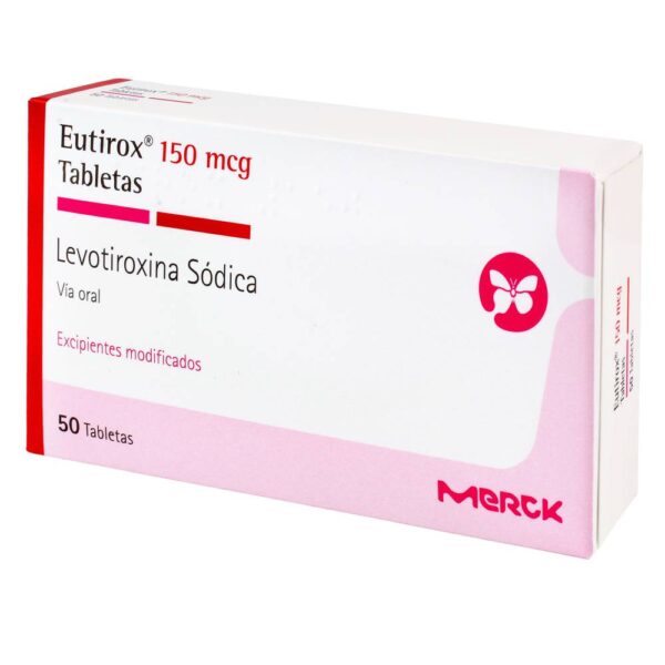 Eutirox 150 Mcg 50 Tabletas Levotiroxina Sodica - Imagen 3