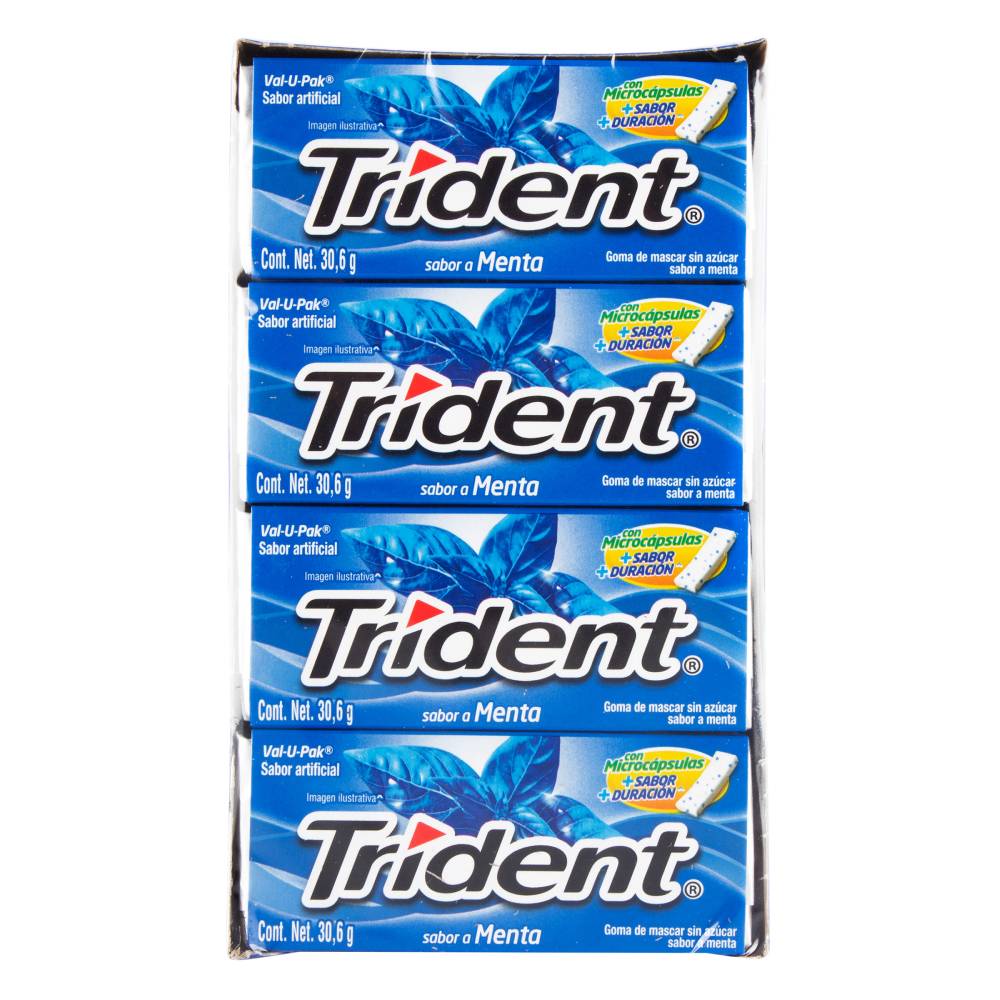 Chicles Trident Menta Display 12 Unidades