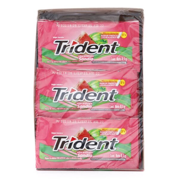 Chicles Trident Sandía 18 Unidades 8.5 g