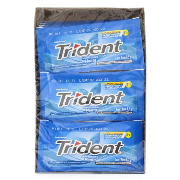 Chicles Trident Menta 18 Unidades 8.5 g