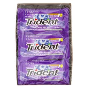 Chicles Trident  Mora Azul 18 Unidades 8.5 g