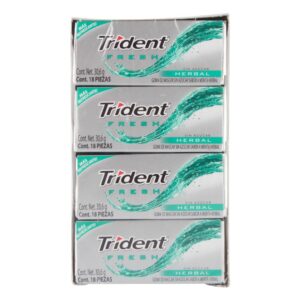 Chicles Trident Fresh Herbal Display 12 Unidades