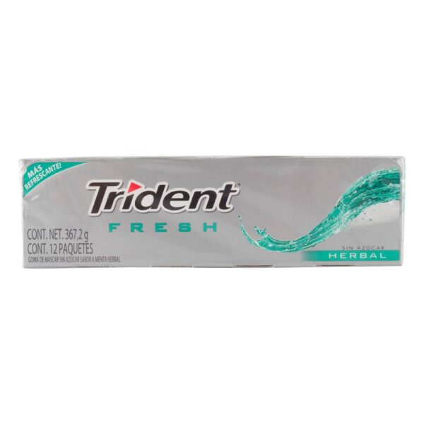 Chicles Trident Fresh Herbal Display 12 Unidades - Imagen 2