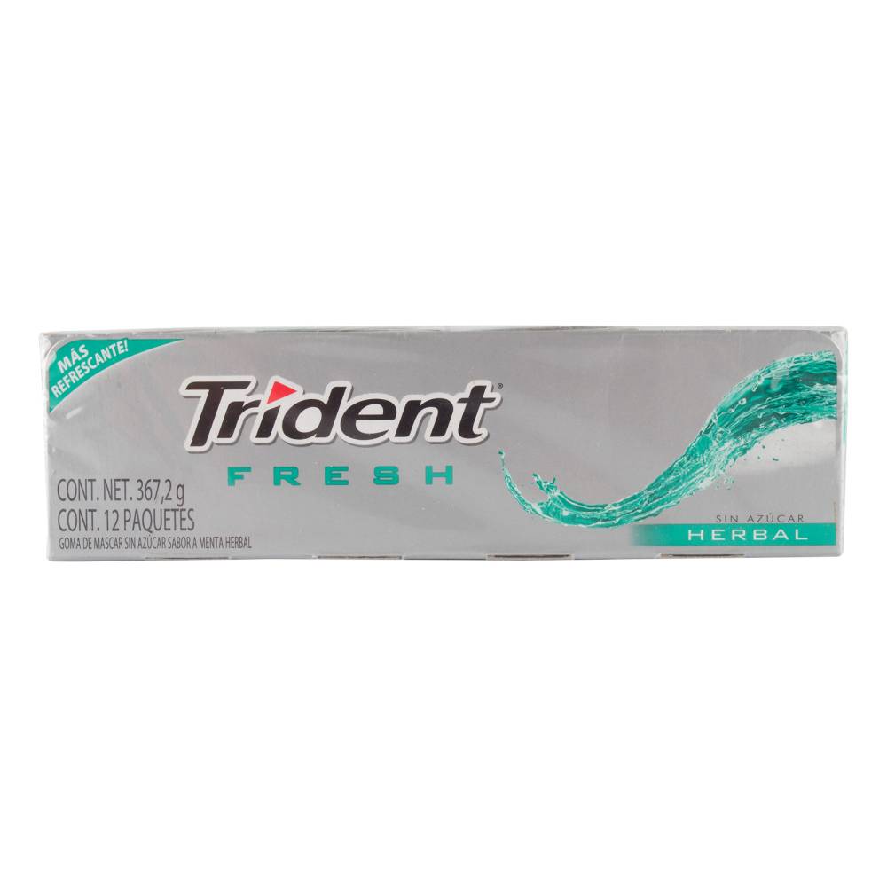 Chicles Trident Fresh Herbal Display 12 Unidades - Imagen 2