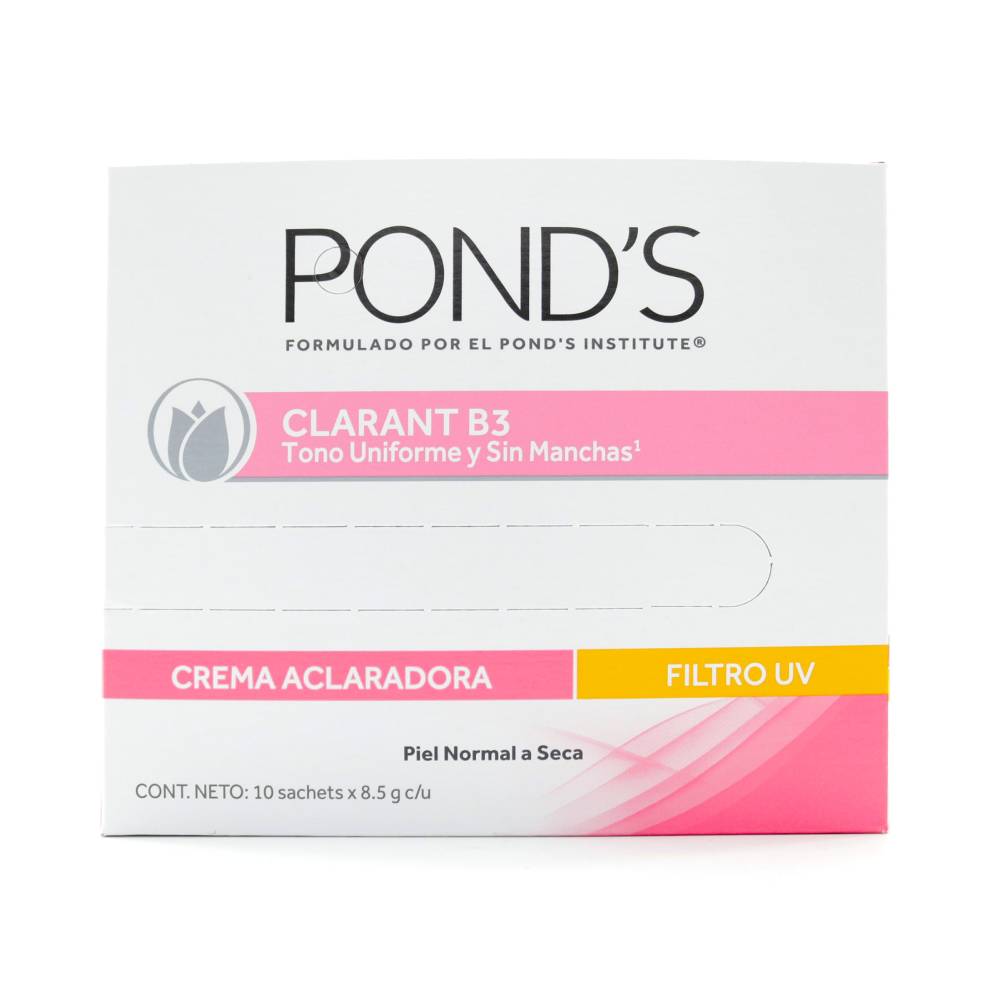 Crema Facial Aclaradora Ponds Clarant B3 10 Sobres