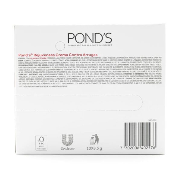 Crema Facial Contra Arrugas Ponds Rejuveness 10 Sobres - Imagen 3