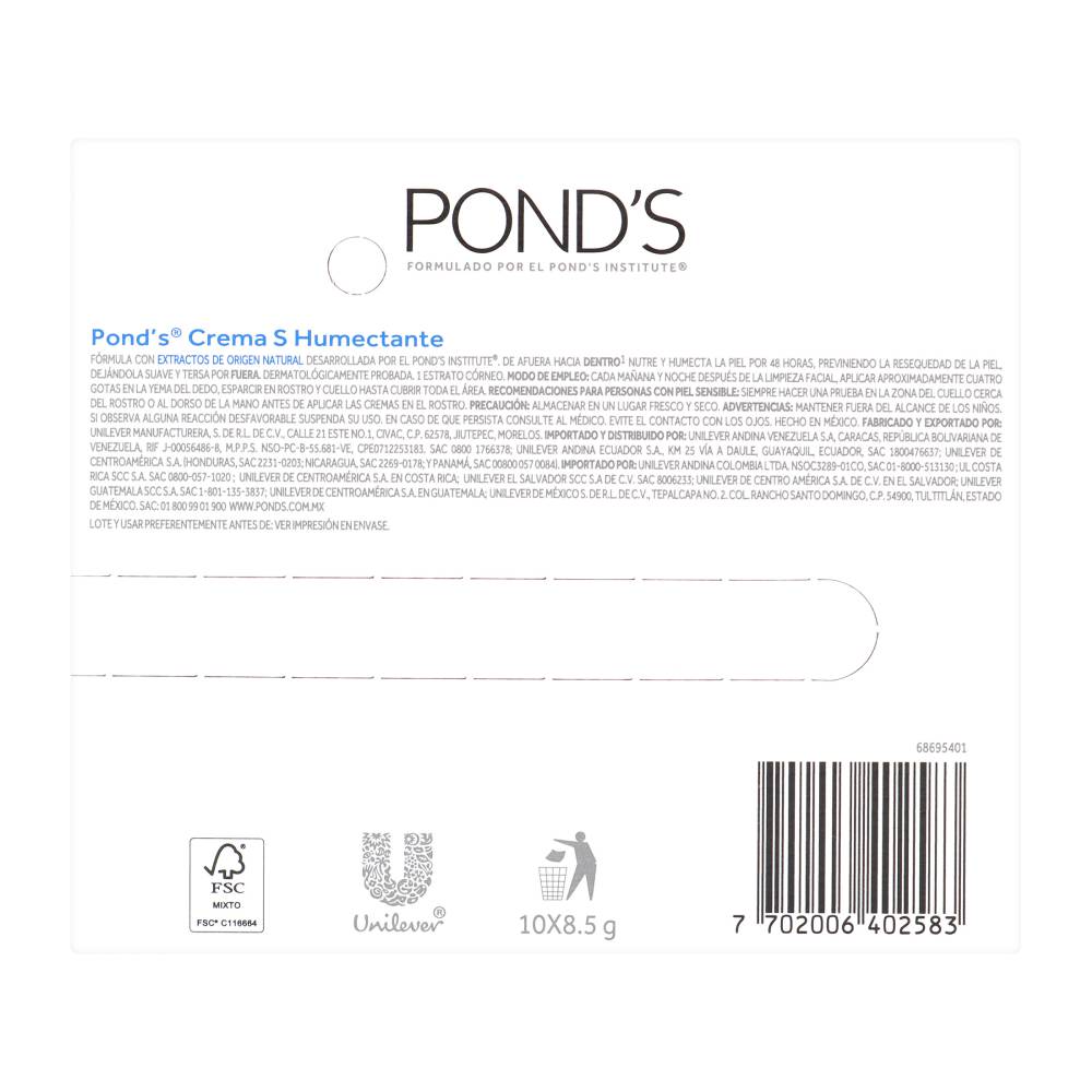 Crema Facial Humectante Ponds 10 Sobres - Imagen 3