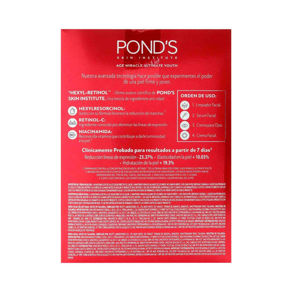 Crema Ponds Age Miracle Día 50 g y Serum Ponds 30 ml - Imagen 4