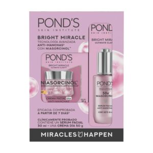 Crema Ponds Bright Miracle Día 50 g y Serum Ponds 30 ml