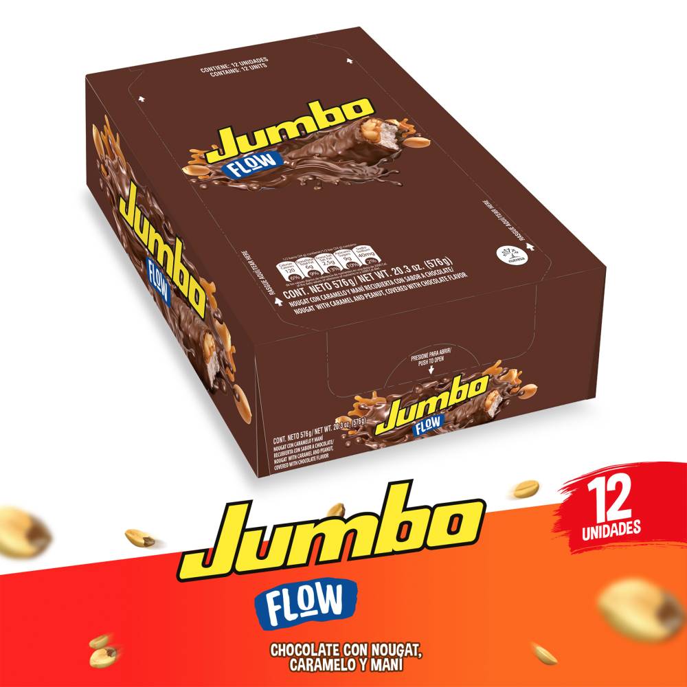 Chocolatina Jumbo Flow 576 g 12 Unidades - Imagen 4