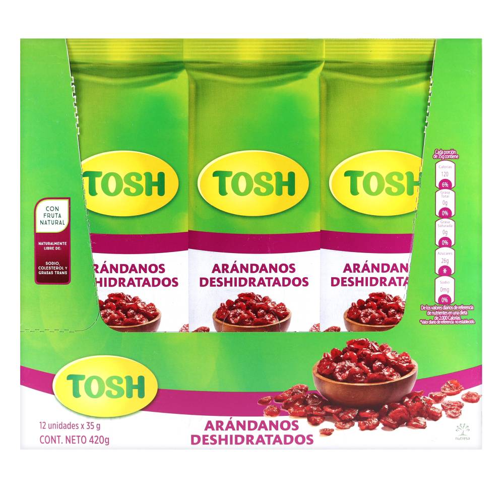 Pasabocas Tosh Arandanos 12 Unidades 35 g