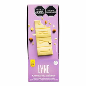 Chocolatina Lyne Blanca Avellana 600 g 10 Unidades