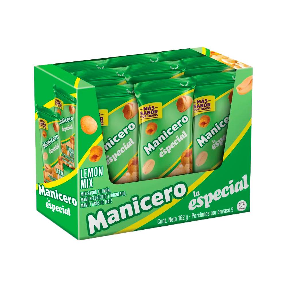 Pasabocas La Especial Manicero Limon Mix 18 g 9 Unidades