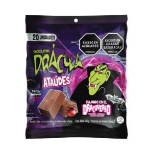 Chocolatina Dracula Ataúdes 160 g 20 Unidades