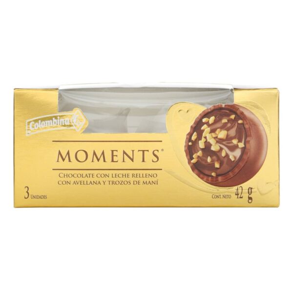 Chocolate Relleno Moments 42 g 3 Unidades