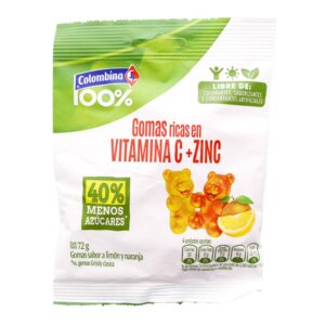 Gomitas Sabor Limon y Naranja Con Vitamina C y Zink
