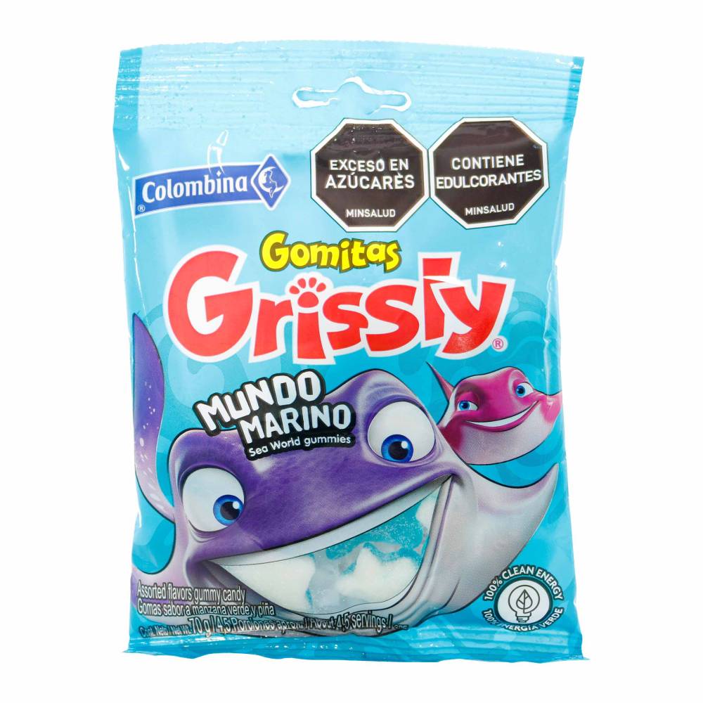 Gomitas Grissly Mundo Marino 70 g