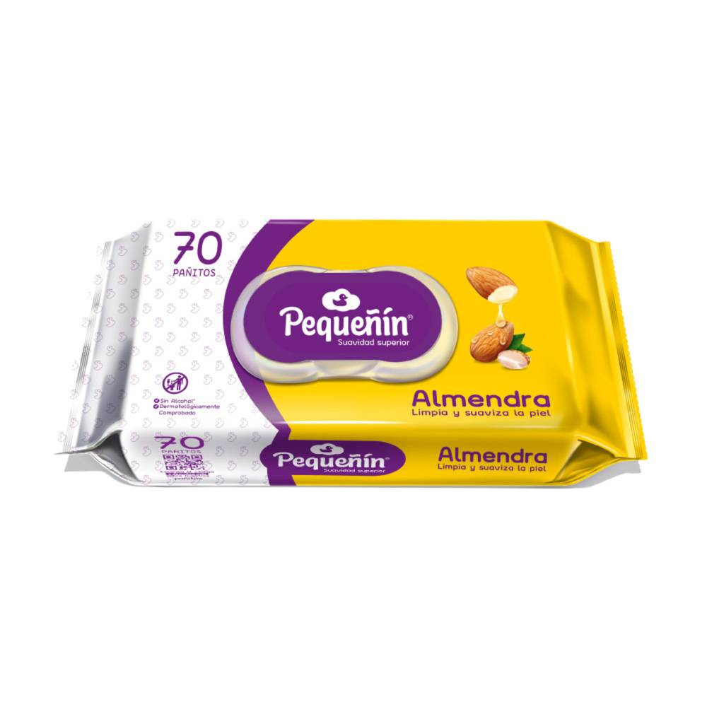 Pañitos Humedos Pequeñin Almendra 70 Unidades