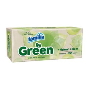 Toallas Para Manos Familia Green Doble Hoja 150 Unidades