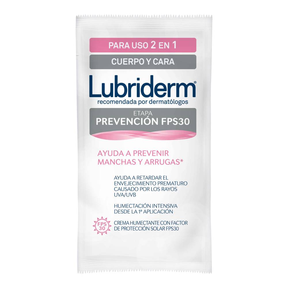 Lubriderm Prevencion FPS 30 6 Sobres 25 ml
