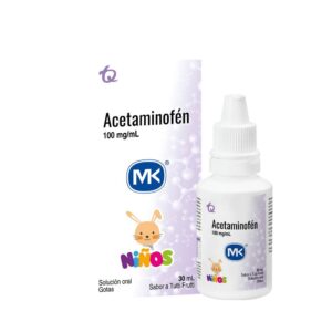 Acetaminofén 100 mg Gotas Niños Sabor Tutti Frutti 30 Ml MK