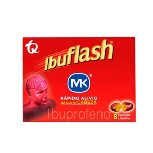 Ibuflash Forte 400 mg Para El Dolor De Cabeza 8 Cápsulas