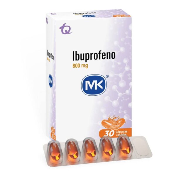 Ibuprofeno 800 mg 30 Cápsulas Mk
