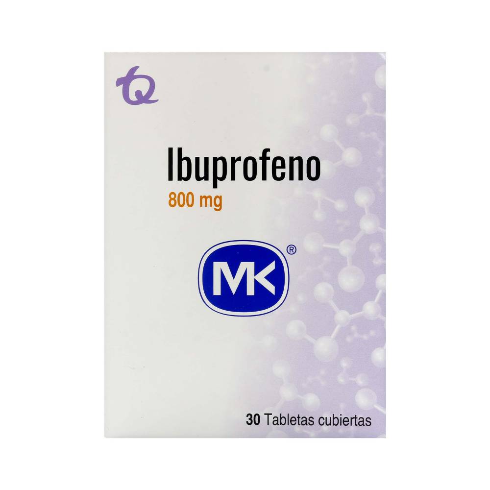 Ibuprofeno 800 mg 30 Tabletas Mk