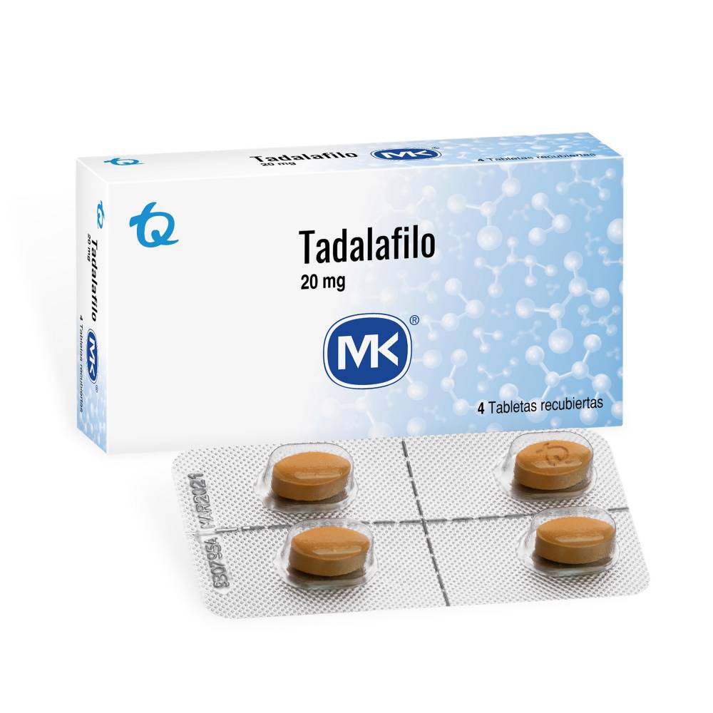 Tadalafilo 20 mg 4 Tabletas Mk