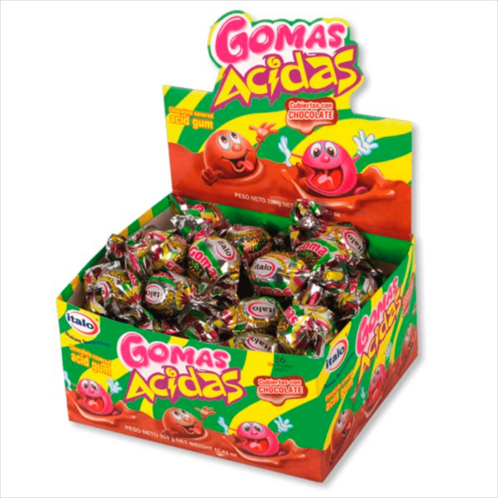 Gomas Italo Acidas 324 g 36 Und