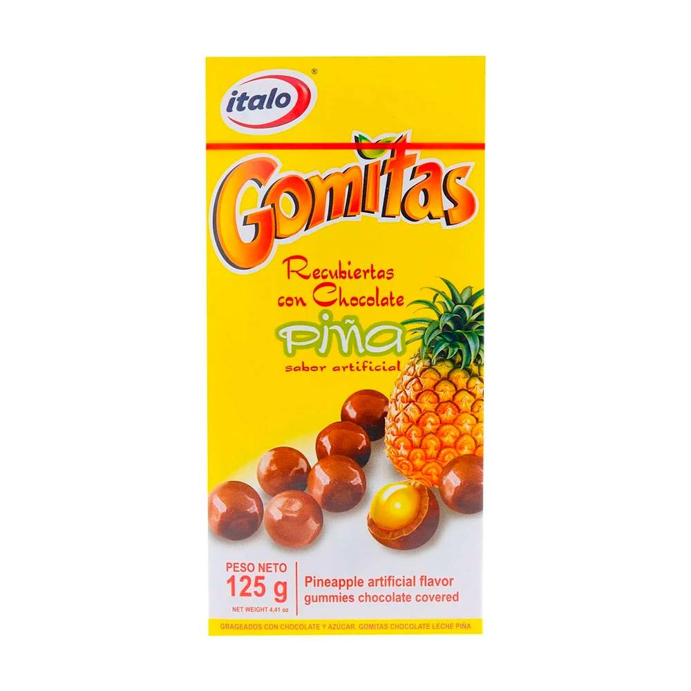 Gomas Italo Sabor Piña Recubiertas de Chocolate