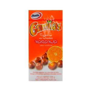 Gomas Italo Sabor Naranja Recubiertas de Chocolate