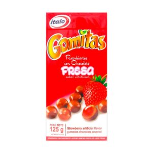 Gomas Italo Sabor Fresa Recubiertas de Chocolate