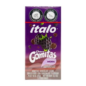 Gomas Italo Sabor Mora Recubiertas de Chocolate