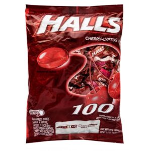 Halls Cherry Lyptus Paquete de 100 Unidades En Pepa