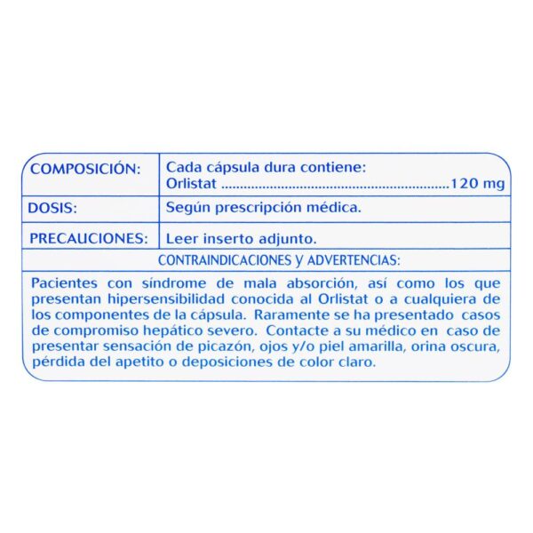Orlistat 120 mg 60 Cápsulas Ecar - Imagen 3