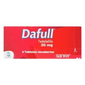 Dafull 20 mg 4 Tabletas Tadalafil