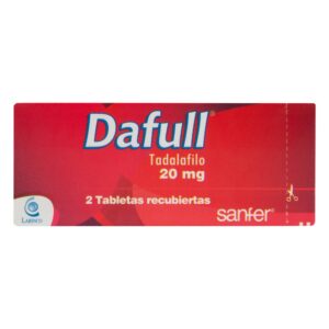 Dafull 20 mg 2 Tabletas Tadalafil