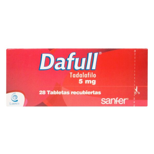 Dafull 5 mg 28 Tabletas Tadalafil