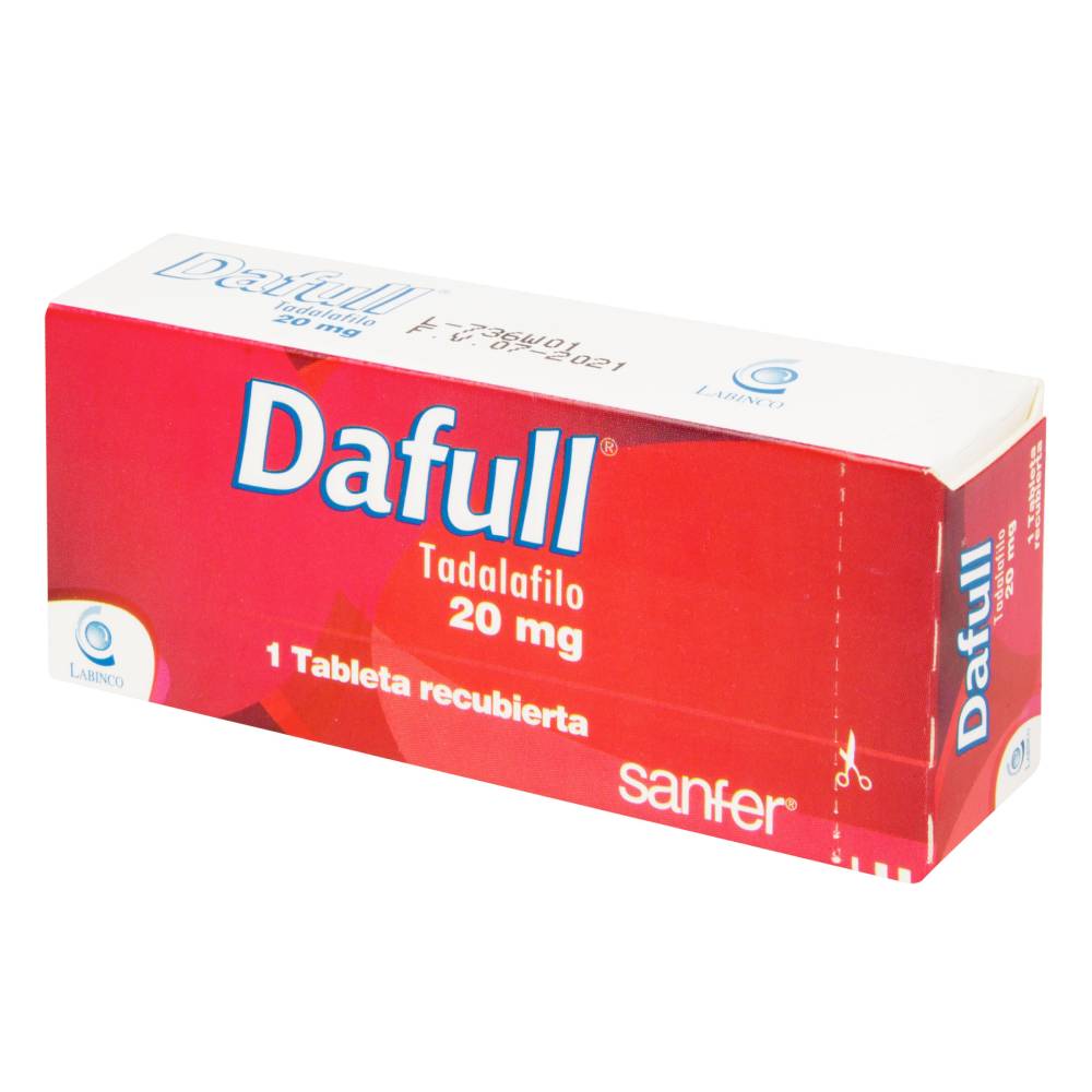 Dafull 20 mg 1 Tableta Tadalafil - Imagen 3