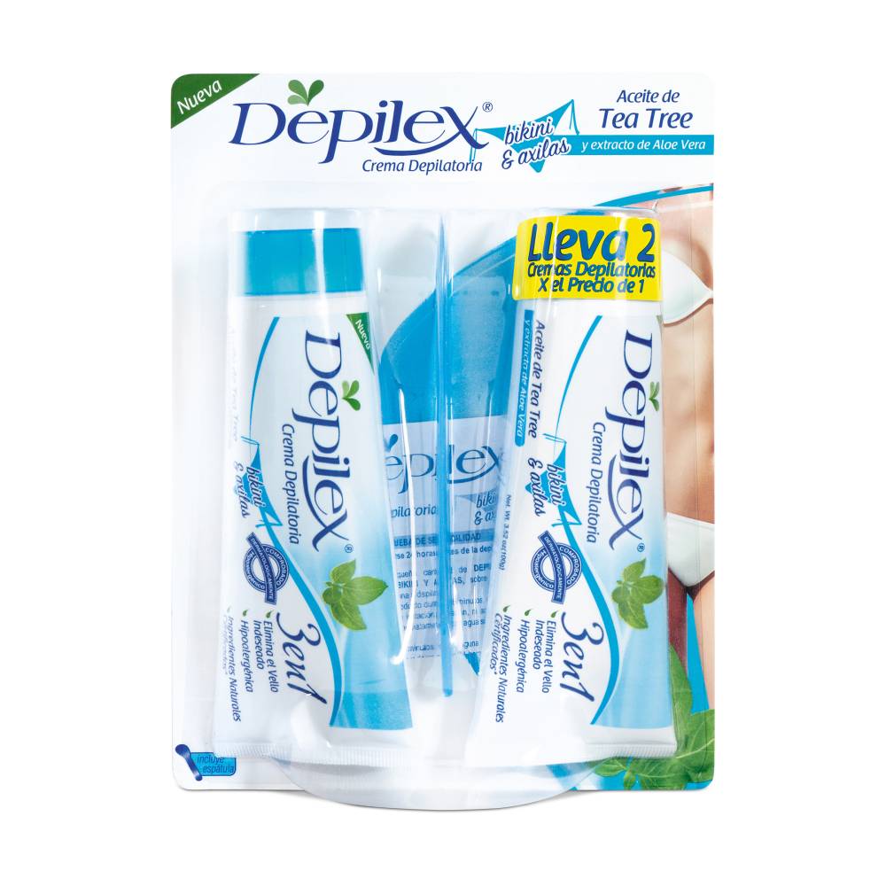 Crema Depilex 3 En 1 Biquini y Axila 100 g 2 Unidades