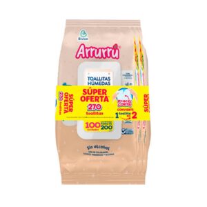 Toallitas Humedas Arrurru Avena Practicorte 270 Unidades