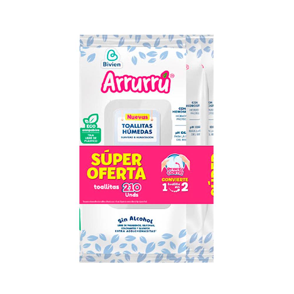 Toallitas Humedas Arrurru Suavidad 210 Unidades