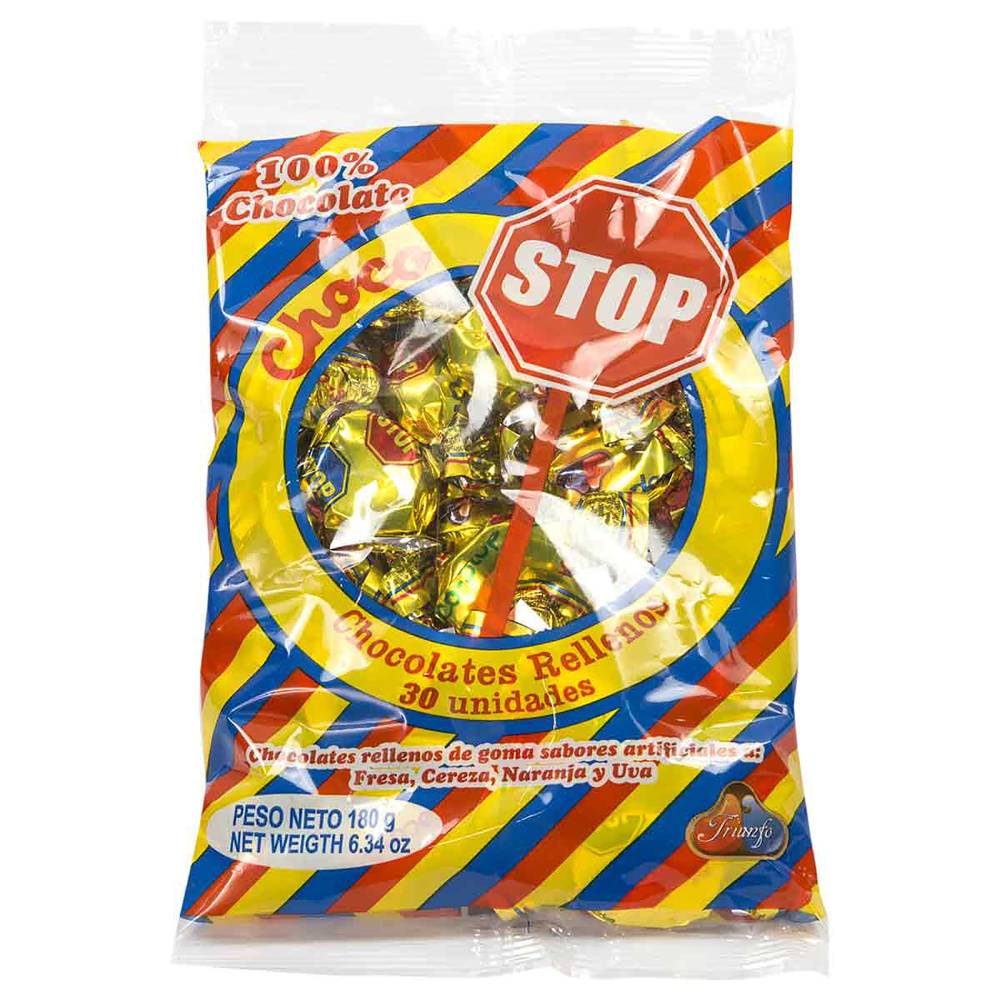 Chocolates Rellenos Choco Stop 180 g 30 Unidades