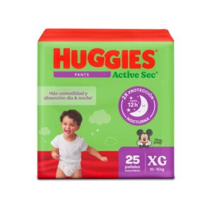 Pañales Pants Huggies Action Sec Etapa 4 Xg 25 Unidades