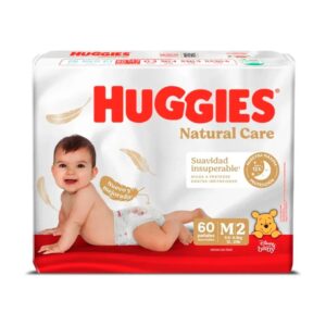 Pañales Huggies Natural Care Etapa 2 M 60 Unidades