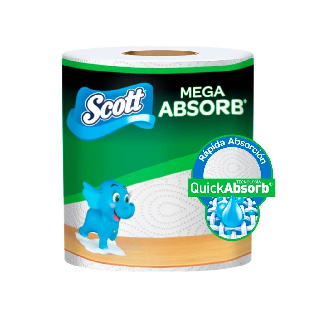 Toallas De Papel Scott Mega Absorbente 135 Hojas