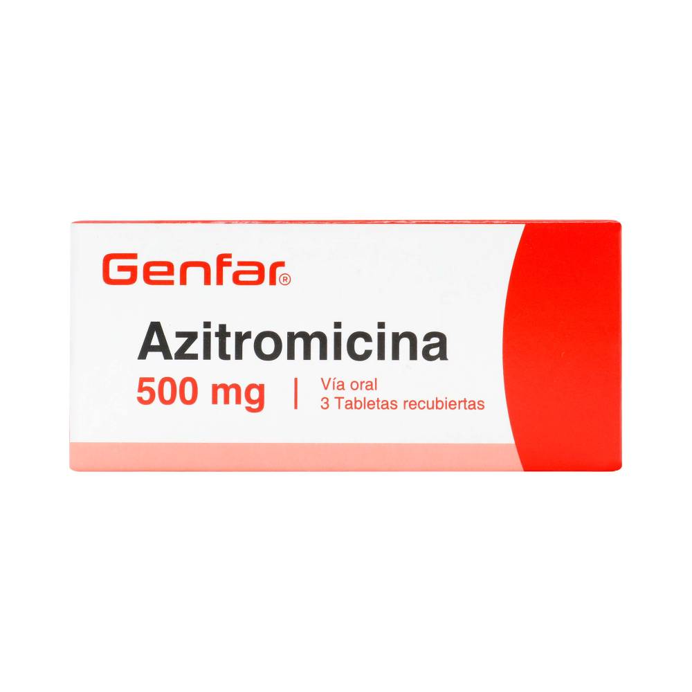 Azitromicina 500 mg 3 Tabletas Genfar